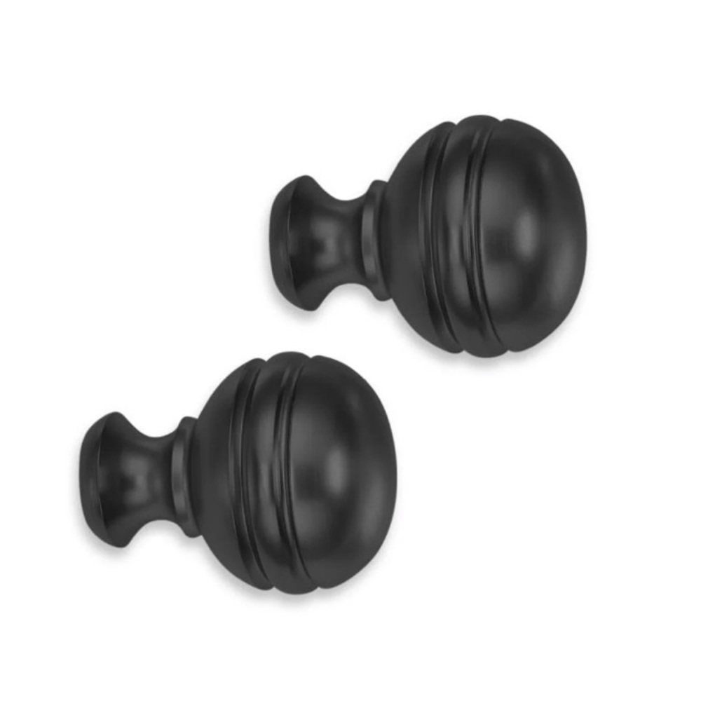 CAMBRIA Satin Black Finials NWT